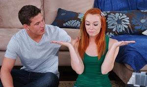 Sexy red head with a hot ass fucks her friend's brother on chickinfo.com