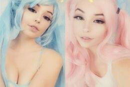 Belle Delphine Blue & Pink hair Snapchat Photoshoot on chickinfo.com