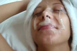 Amateur Ex-Gf Gets A Thick Facial on chickinfo.com