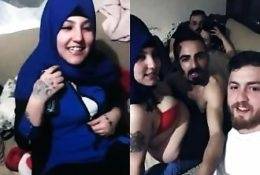 Muslim Hijab woman does slut at party on chickinfo.com