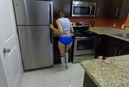 Mustache Guy started using her While Lexi Aaane cleaning Kitchen 23 min on chickinfo.com