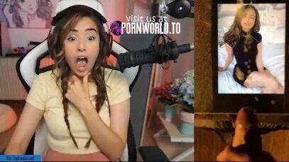 Pokimane nude – Pokimane reaction to her cumtribute leaked video on chickinfo.com