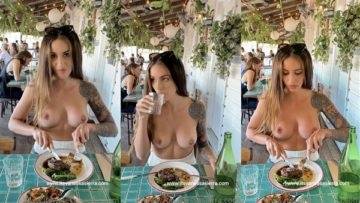 Vanessa Sierra Nude Boobs Showing in Public Restaurant Video Leaked on chickinfo.com