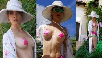 Amanda Cerny Nude Pink Flamingo Nipple Pasties Leaked on chickinfo.com