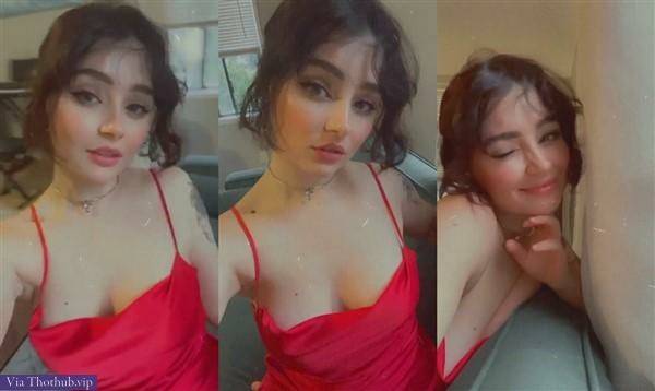 Mia Alves Teasing in Red Dress Video on chickinfo.com