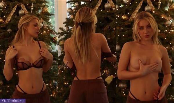 Daisy Keech Nude Christmas Topless Covered Video on chickinfo.com
