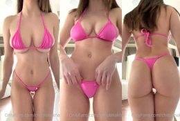 Christina Khalil Pink Bikini Tease Video Leaked on chickinfo.com