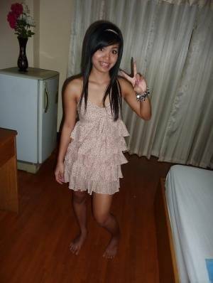 Sweet asian teen babe stripping and getting her hairy poon drilled on chickinfo.com