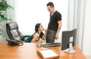 Long legged sexy clothed secretary stips to ride cowgirl in the office on chickinfo.com