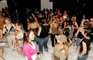 Cock hungry babes getting pounded hardcore at the wild foam sex party on chickinfo.com