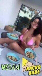 Tiktok Porn Natalie Martinez Holding a Couple of Bowls of Nachos! on chickinfo.com