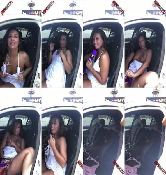 Victoria Banxxx - playing in car public parking lot on chickinfo.com