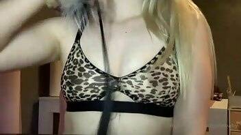 Onlyellebaby cheetah see through bra tease with a whip. question f xxx onlyfans porn videos on chickinfo.com