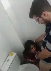 Lucky guy fucks horny bitch in the toilet on chickinfo.com