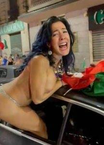 Italian milf nude in public after win - Italy on chickinfo.com