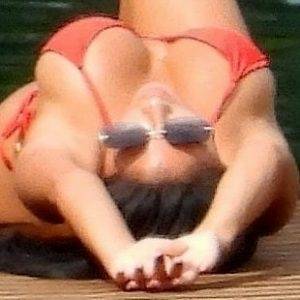 Delphine NICOLE SCHERZINGER FLAUNTS HER TITS AND ASS IN CANDID THONG BIKINI PICS on chickinfo.com