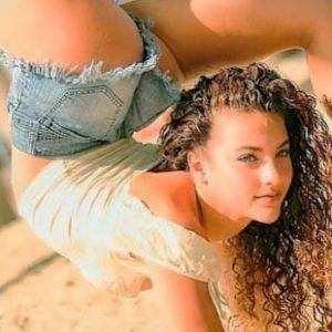 Delphine SOFIE DOSSI ASS STRETCHING AND BIKINI BOOBS on chickinfo.com