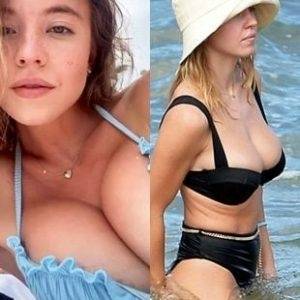 Delphine SYDNEY SWEENEY SERVES UP HER BOUNTIFUL BREASTS IN A BIKINI on chickinfo.com