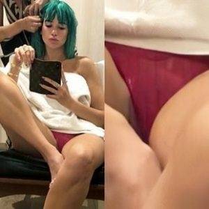 Delphine DUA LIPA PUSSY LIPS IN SEE THRU PANTIES on chickinfo.com