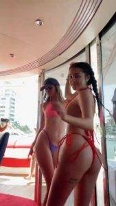 Malu Trevejo Red Lingerie Dancing thothub on chickinfo.com