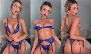 Gabby Epstein Nude Blue Lingerie Teasing Video Leaked on chickinfo.com