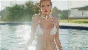 Bella Thorne Nude Pool White Bikini Video Leaked on chickinfo.com