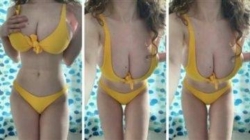 Tina Kye Yellow bikini Nude Video on chickinfo.com