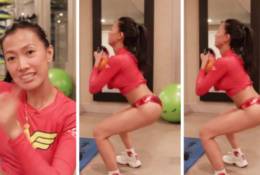 Clueless Lulu Workout In Red Panties on chickinfo.com