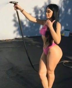 Jailyne Ojeda Washing The Truck In Sexy Bikini HD on chickinfo.com