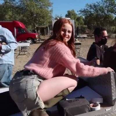 I want Madelaine Petsch to "Yee Haw!" on my crotch until she makes my cock explode with her grinding that fantastic ass against it. on chickinfo.com