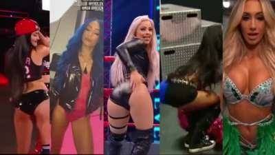 Pick one of these WWE divas for a facefuck and one to ride your face (Nikki Bella, Sasha Banks, Liv Morgan, AJ Lee, Carmella) on chickinfo.com