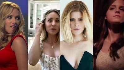 Pick one as your submissive fucktoy and one as your domme (Scarlett Johansson , Kaley Couco, Kate Mara, Emma Watson) on chickinfo.com