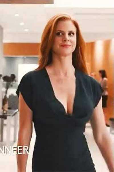 Your assistant Sarah Rafferty walking in to your office after to called her in for your daily afternoon fuck on chickinfo.com