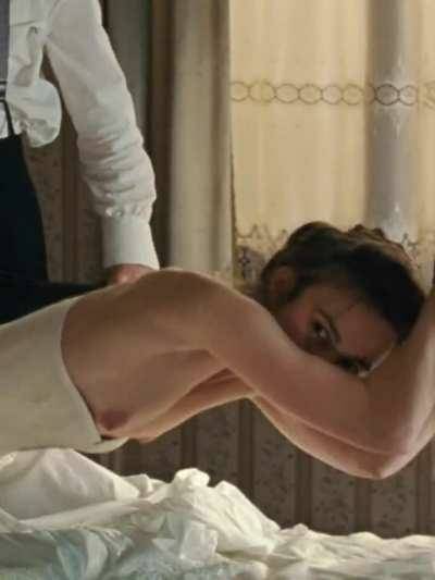 Keira Knightley getting spanked with her tits out on chickinfo.com