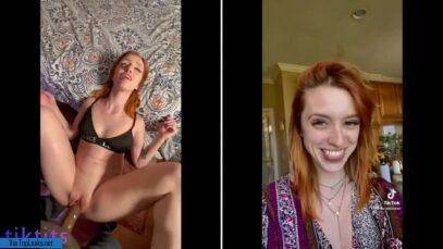 The redheaded chick is fucked by her stepfather and she admires it on TikTok on chickinfo.com