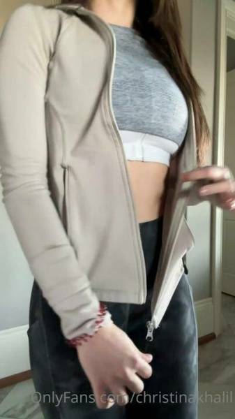 Christina Khalil Sexy Gym Outfit Strip Onlyfans Video Leaked on chickinfo.com