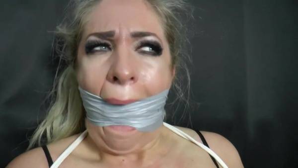 Kellie ballgagged taped up in legging - Britain on chickinfo.com