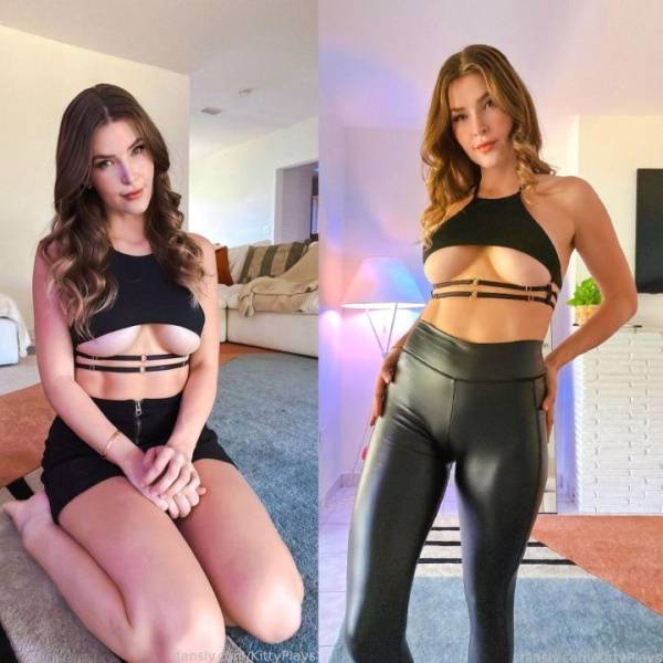 KittyPlays Leather Pants Underboob Fansly Video Leaked on chickinfo.com