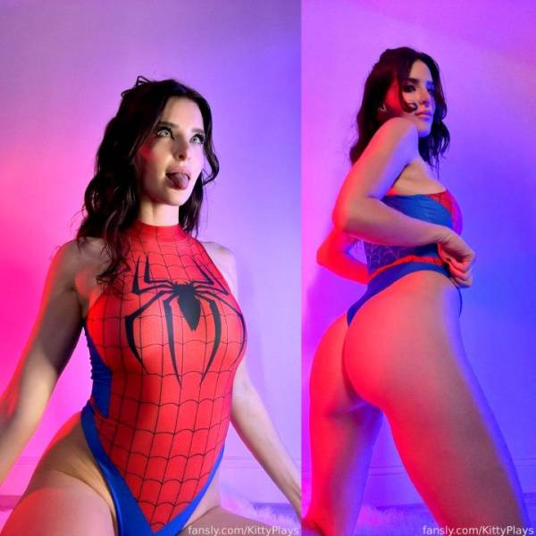 Kittyplays Sexy Spiderman Costume Fansly Set Leaked on chickinfo.com