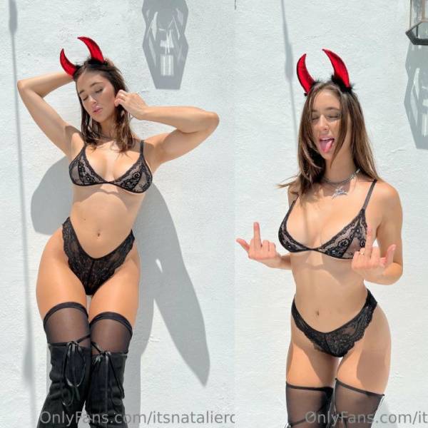 Natalie Roush Devil Sheer Lingerie Onlyfans Set Leaked on chickinfo.com