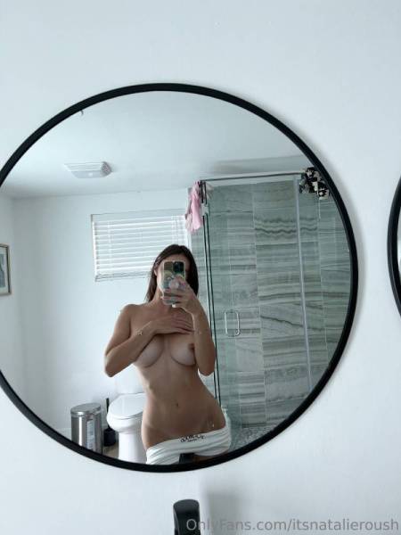 Natalie Roush Nipple Tease Bathroom Selfie Onlyfans Set Leaked on chickinfo.com