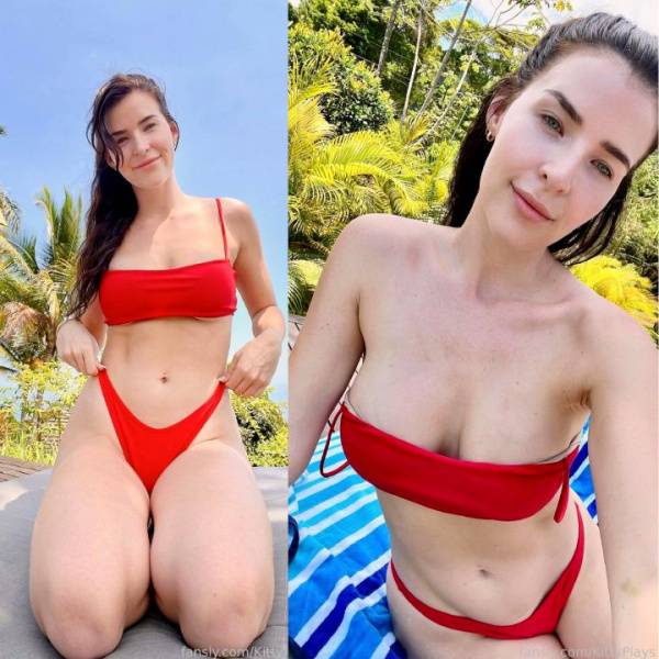 KittyPlays Red Bikini On Vacation Full Set Leaked - Usa on chickinfo.com